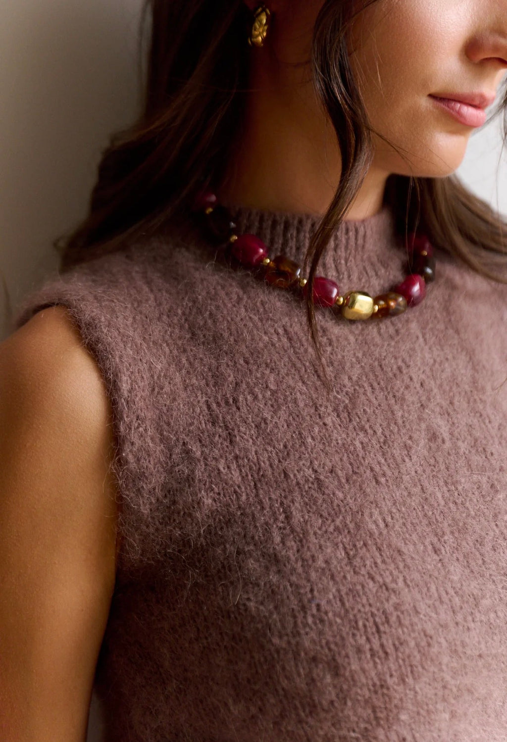 Gilet Basile taupe