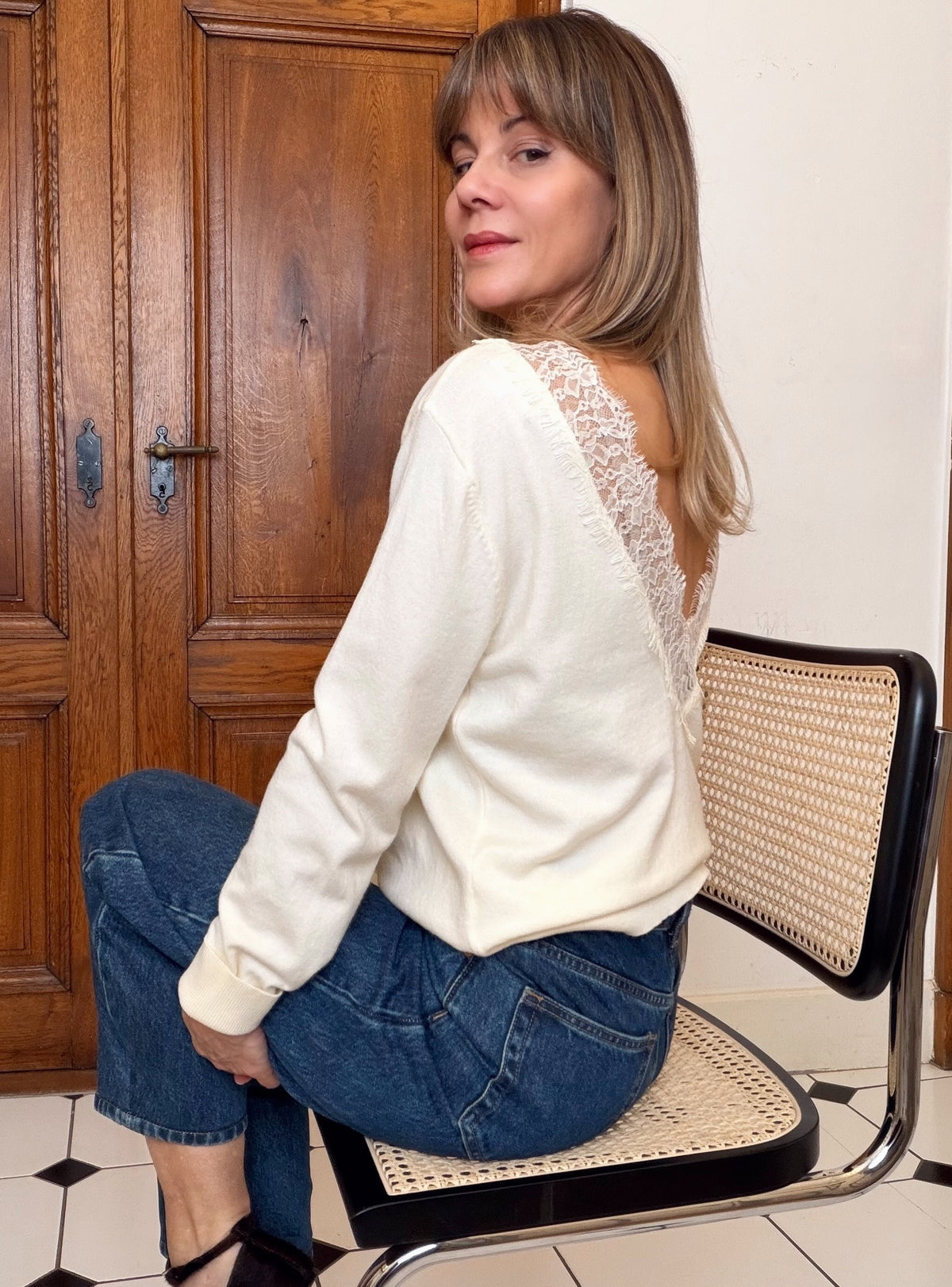 Pull Lenny écru