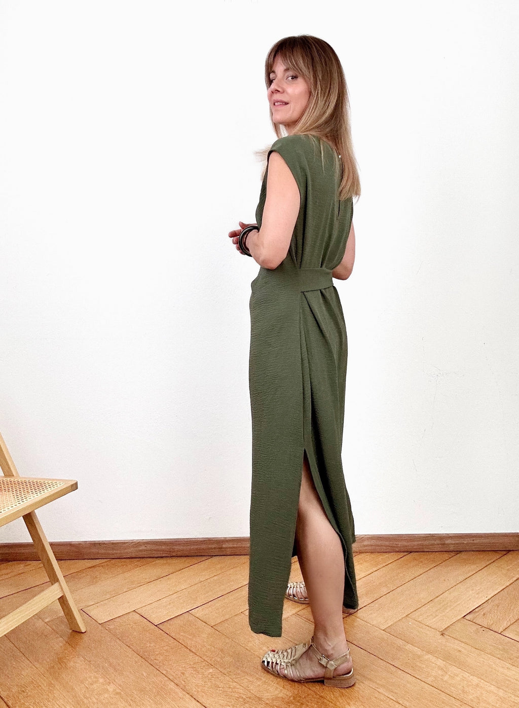 Robe Olivia kaki