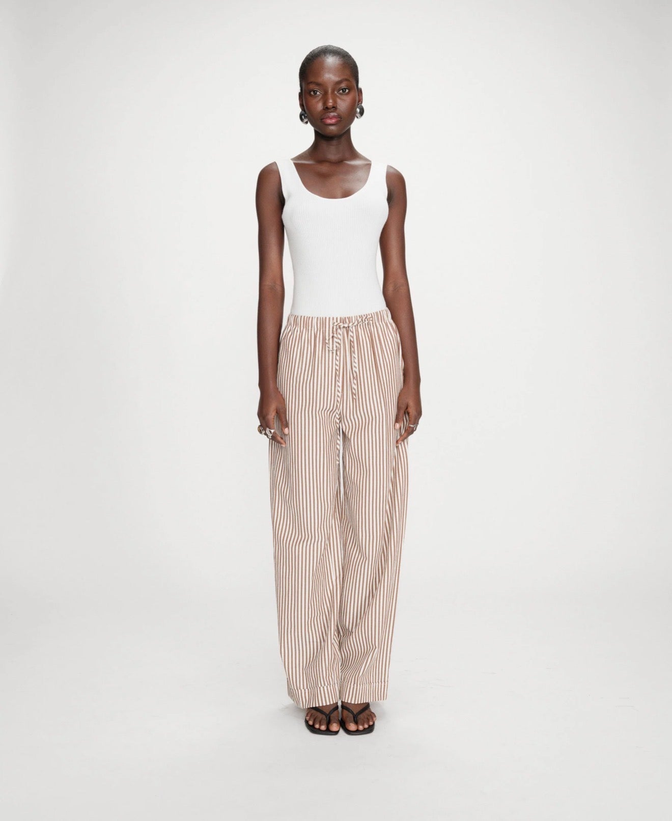 Pantalon Volute rayé choco