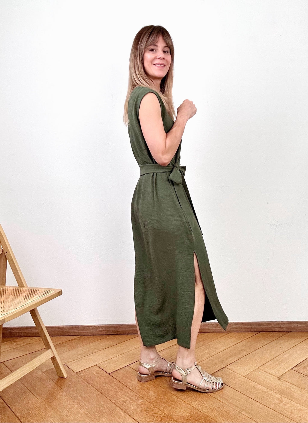Robe Olivia kaki