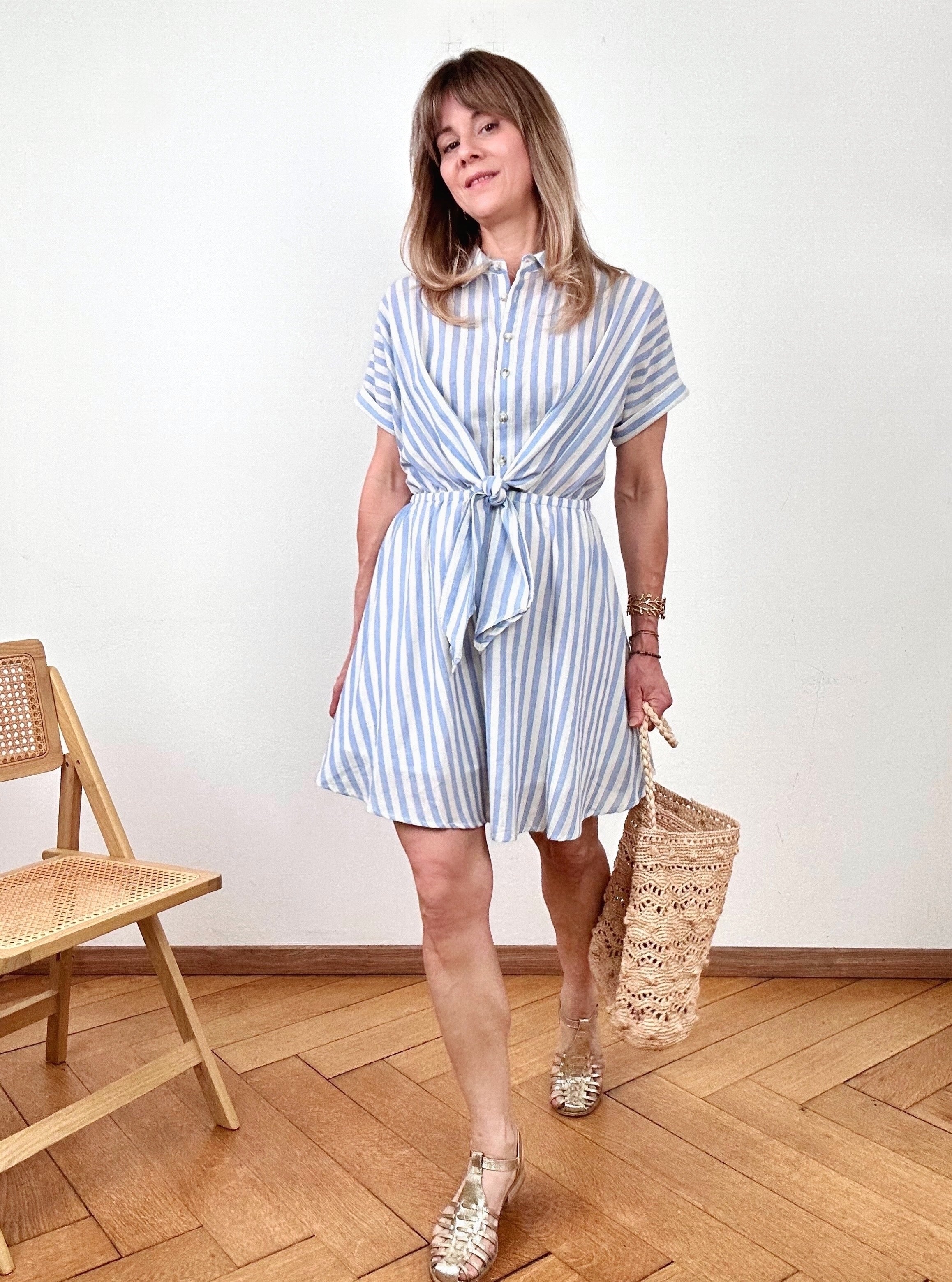 Robe Alizé rayures bleues