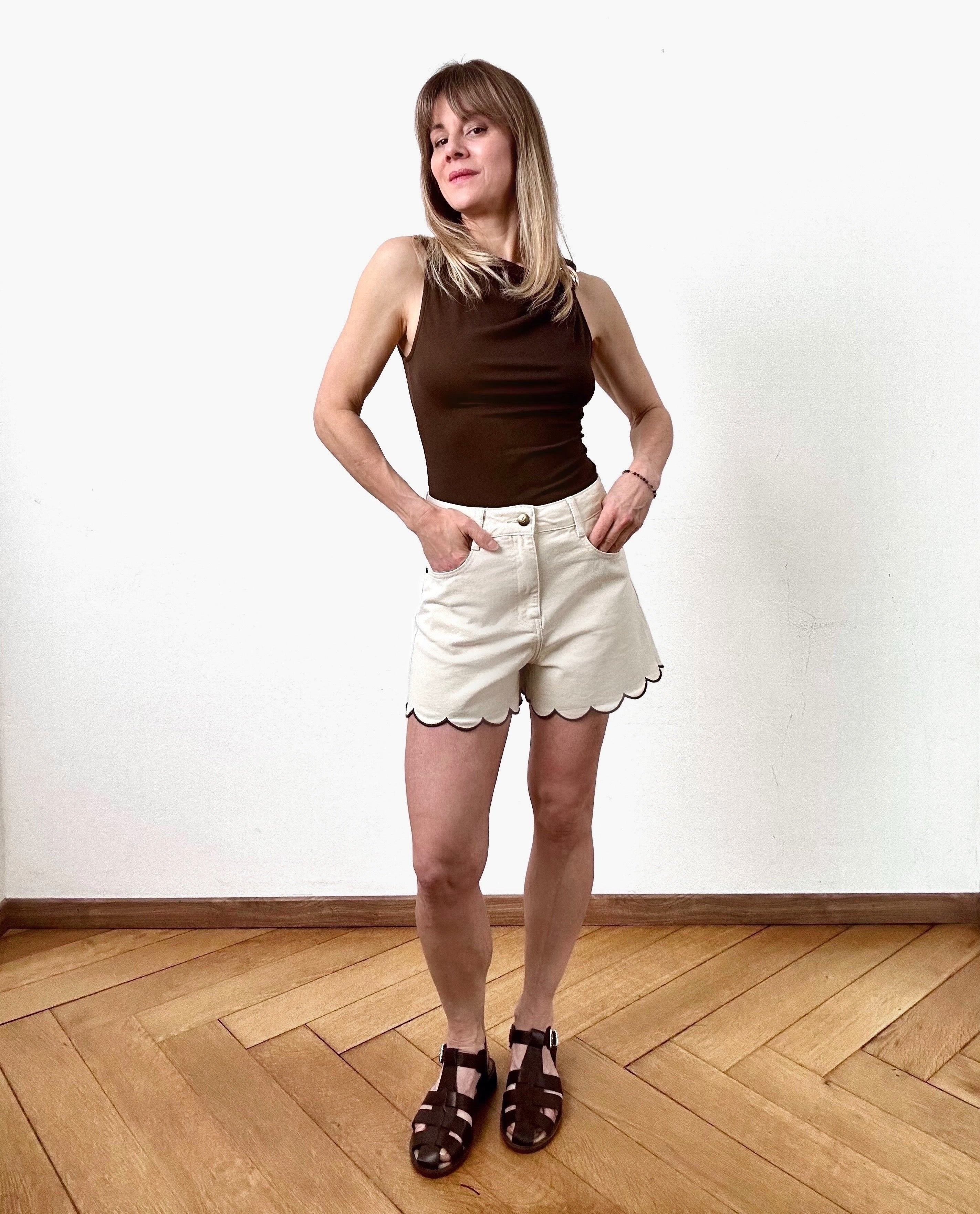 Short Fleur naturel/choco