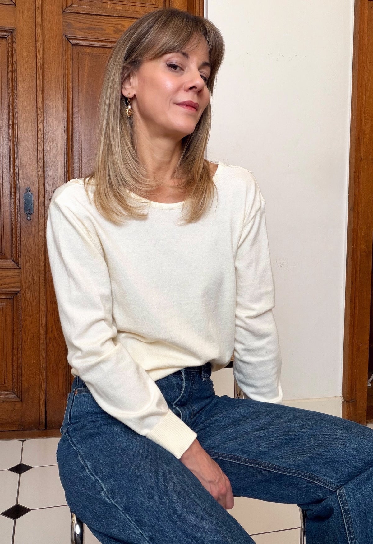 Pull Lenny écru