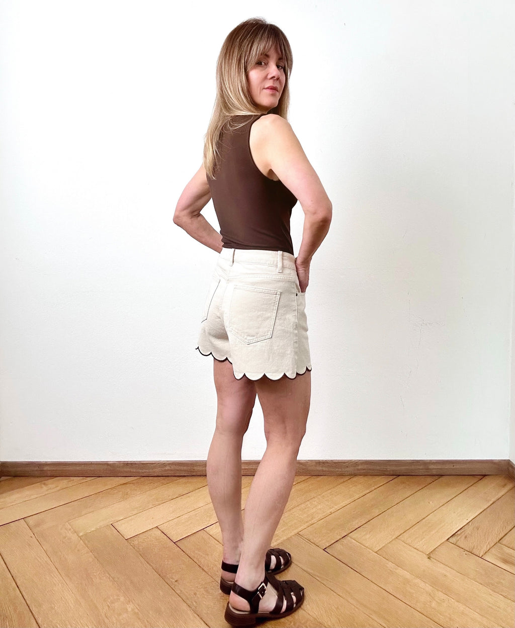 Short Fleur naturel/choco