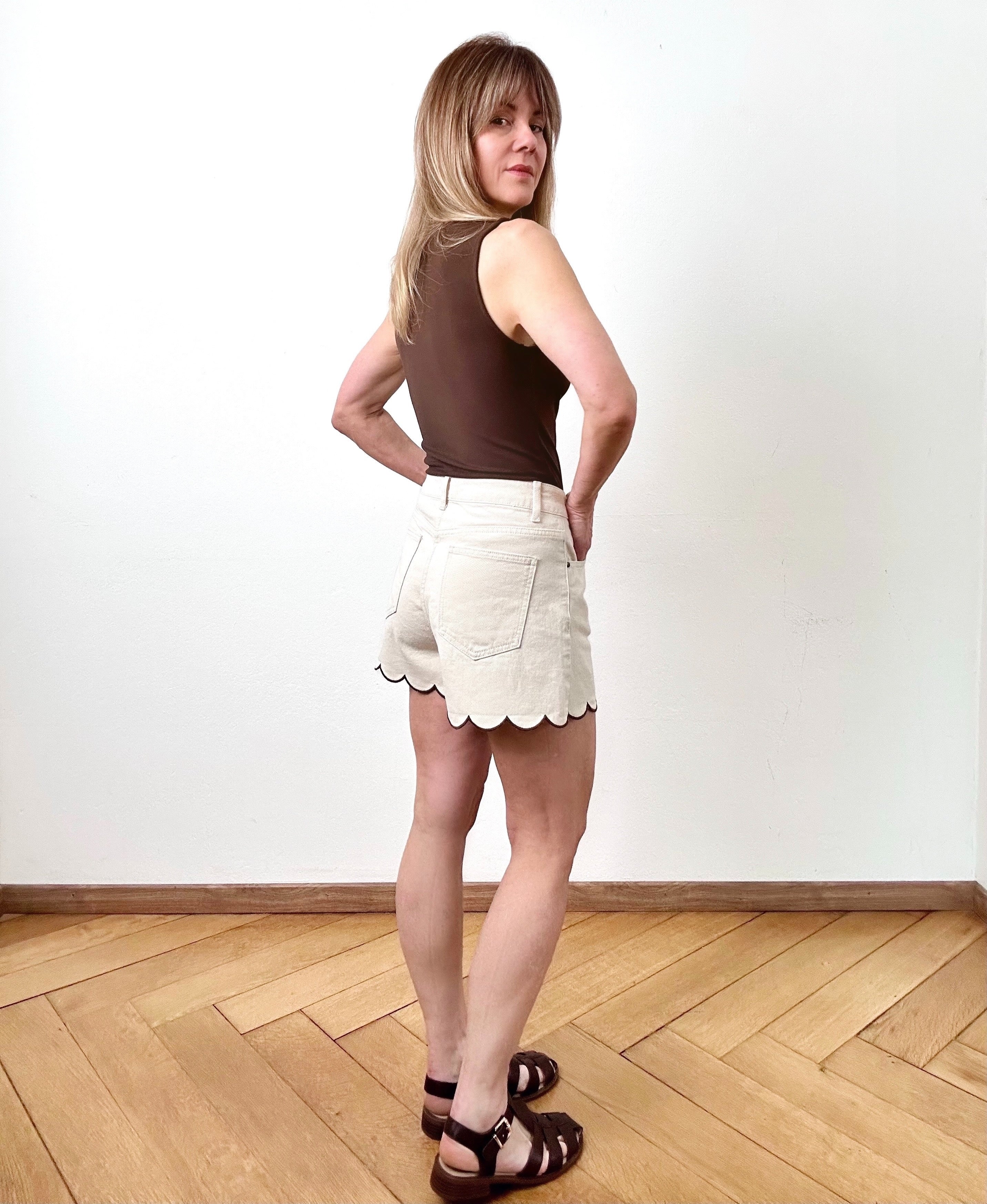 Short Fleur naturel/choco