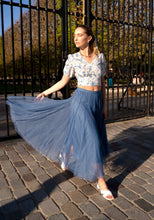 Charger l&#39;image dans la galerie, Jupe Louise bleue
