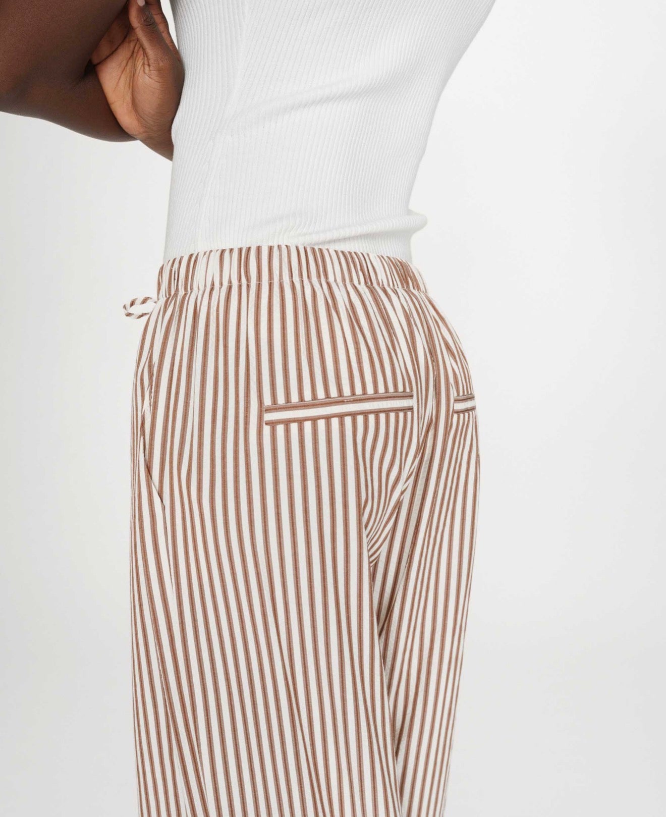 Pantalon Volute rayé choco