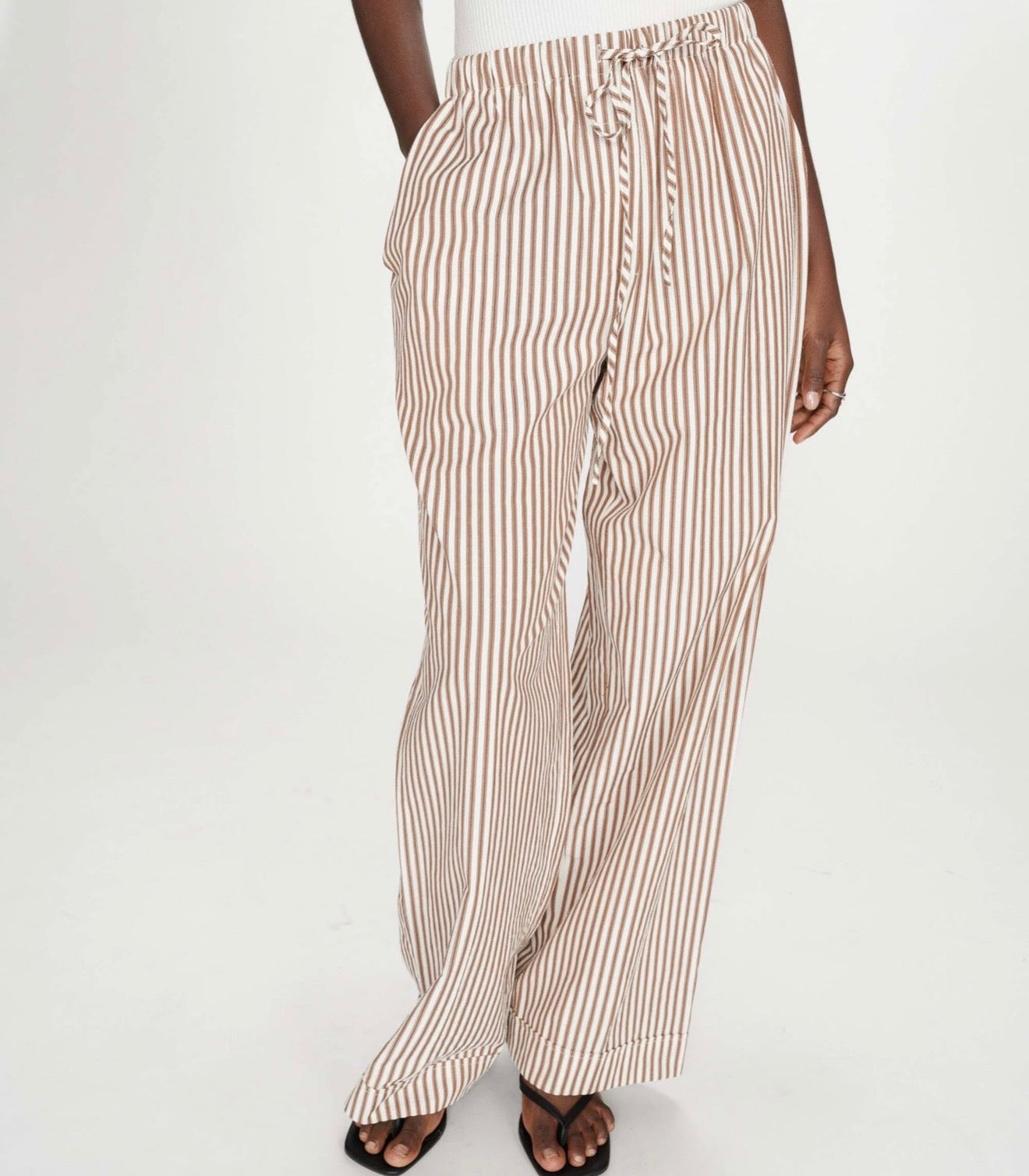 Pantalon Volute rayé choco