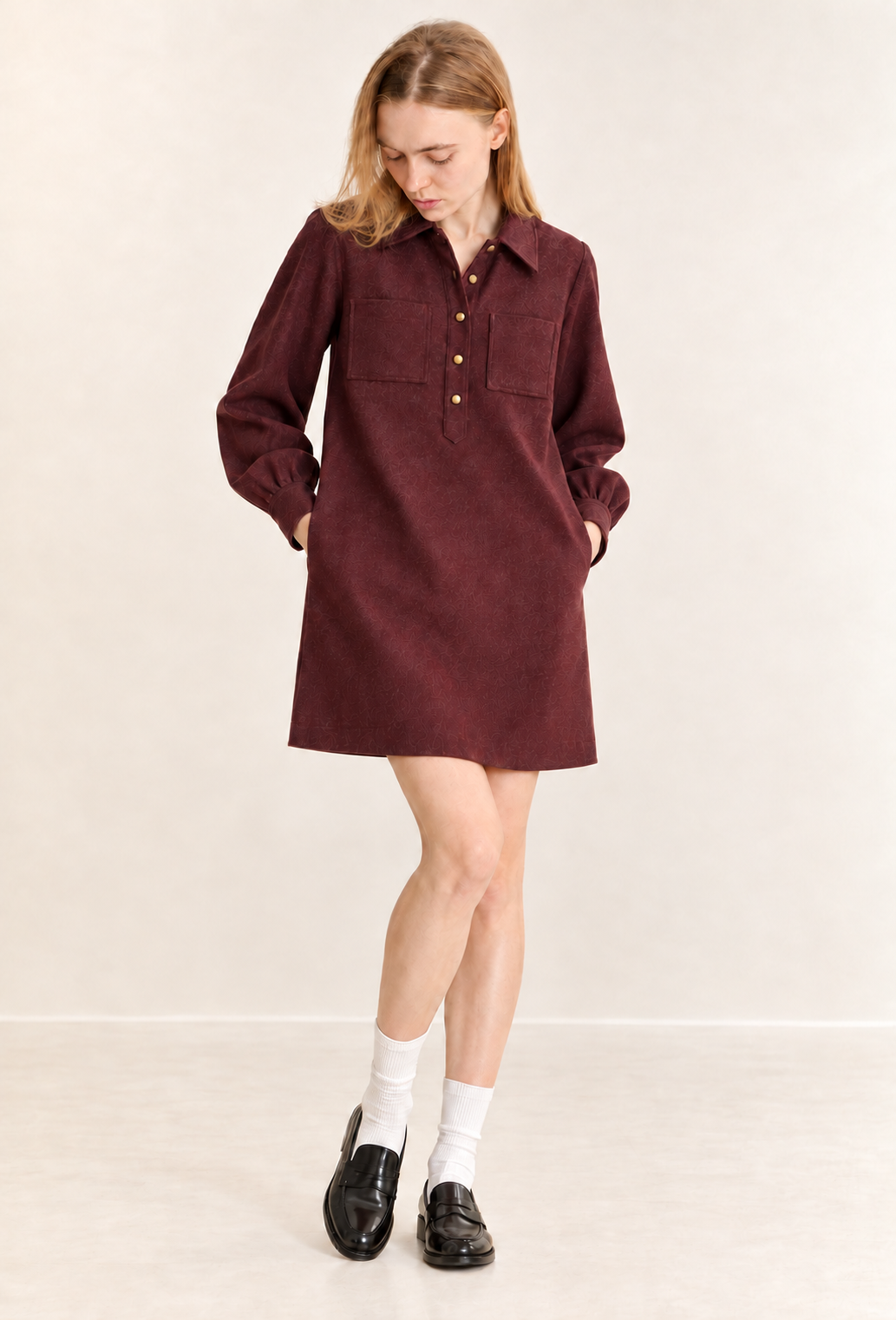 Robe Anaya bordeaux
