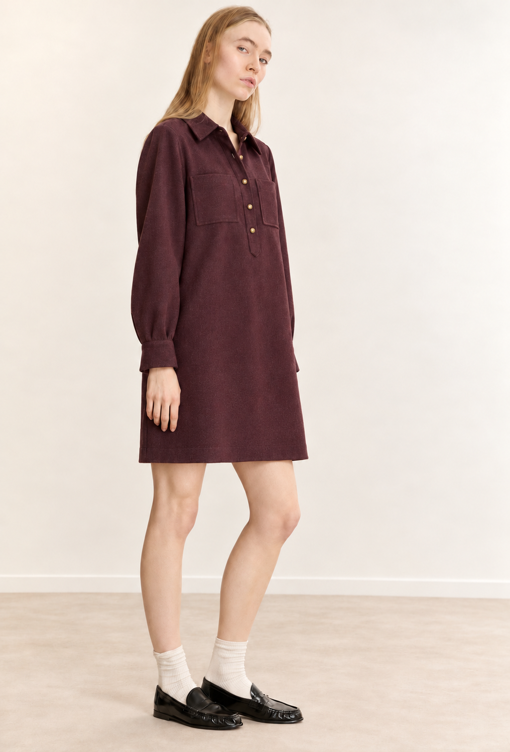 Robe Anaya bordeaux