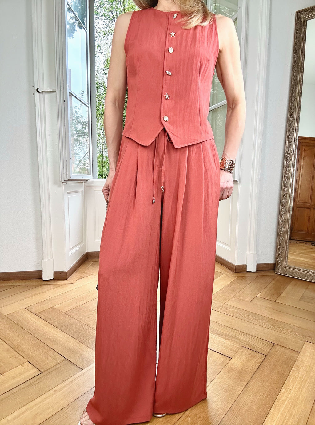Pantalon Zahara terracota