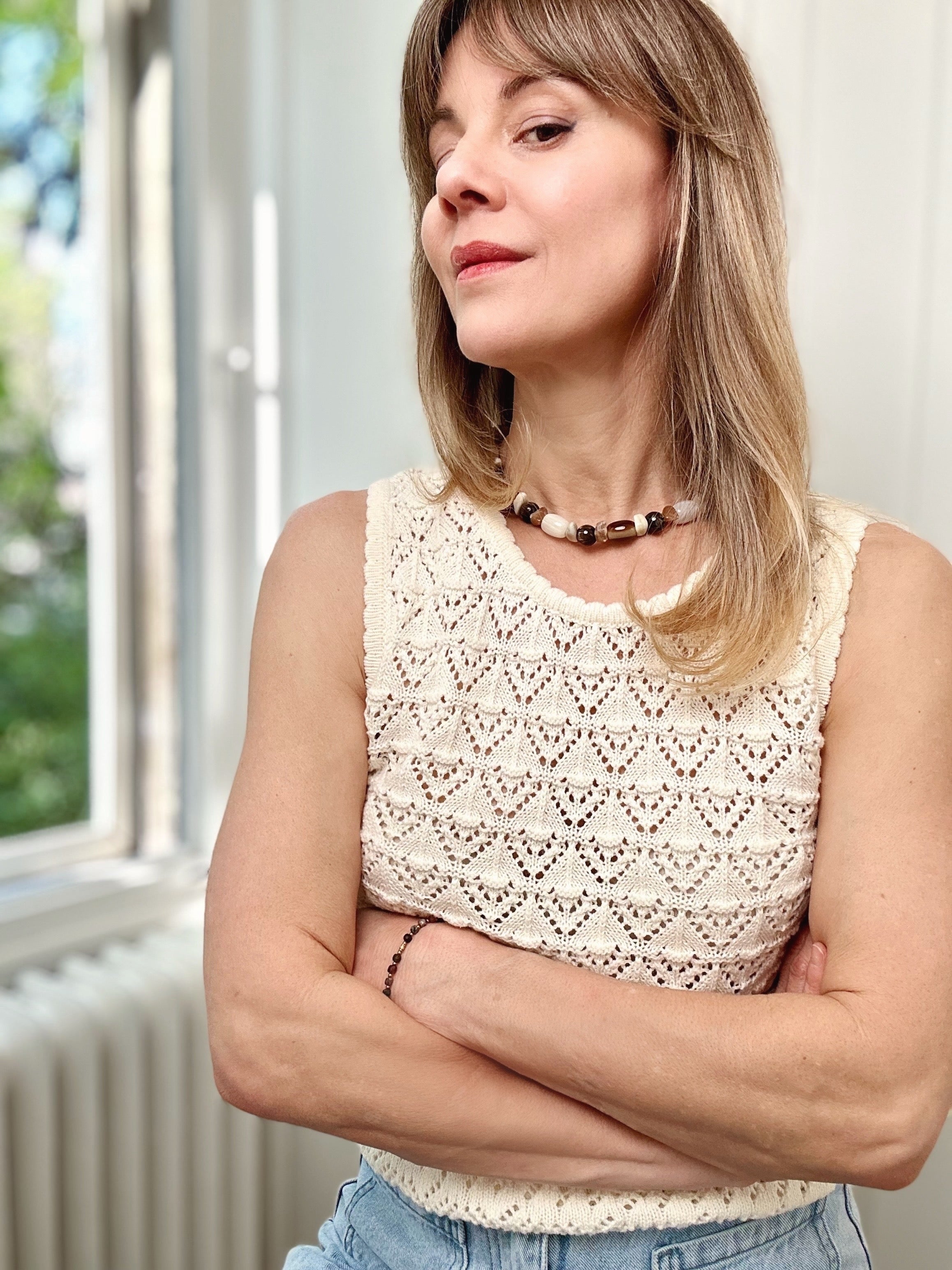 Collier Kumo marron