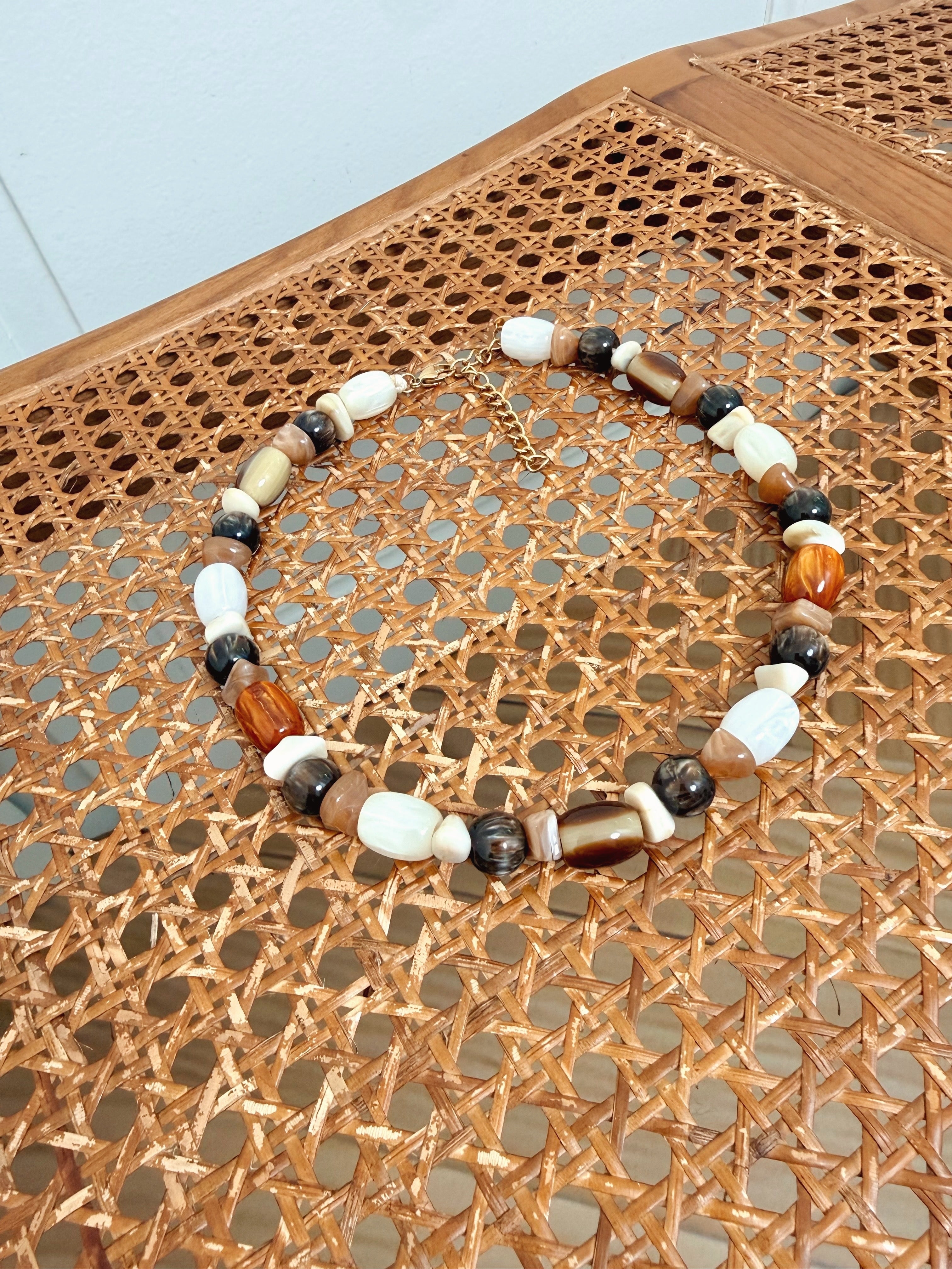 Collier Kumo marron