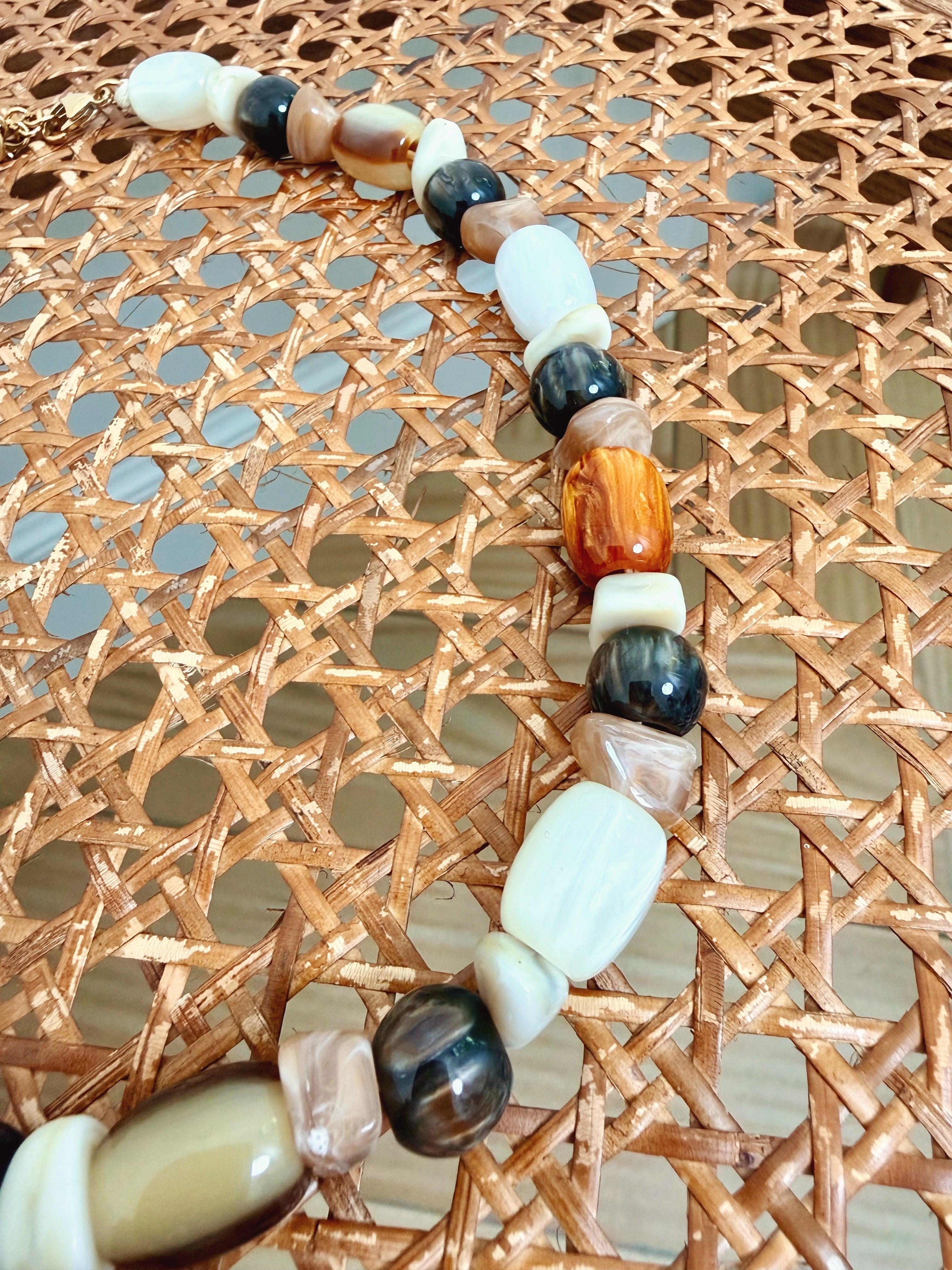Collier Kumo marron