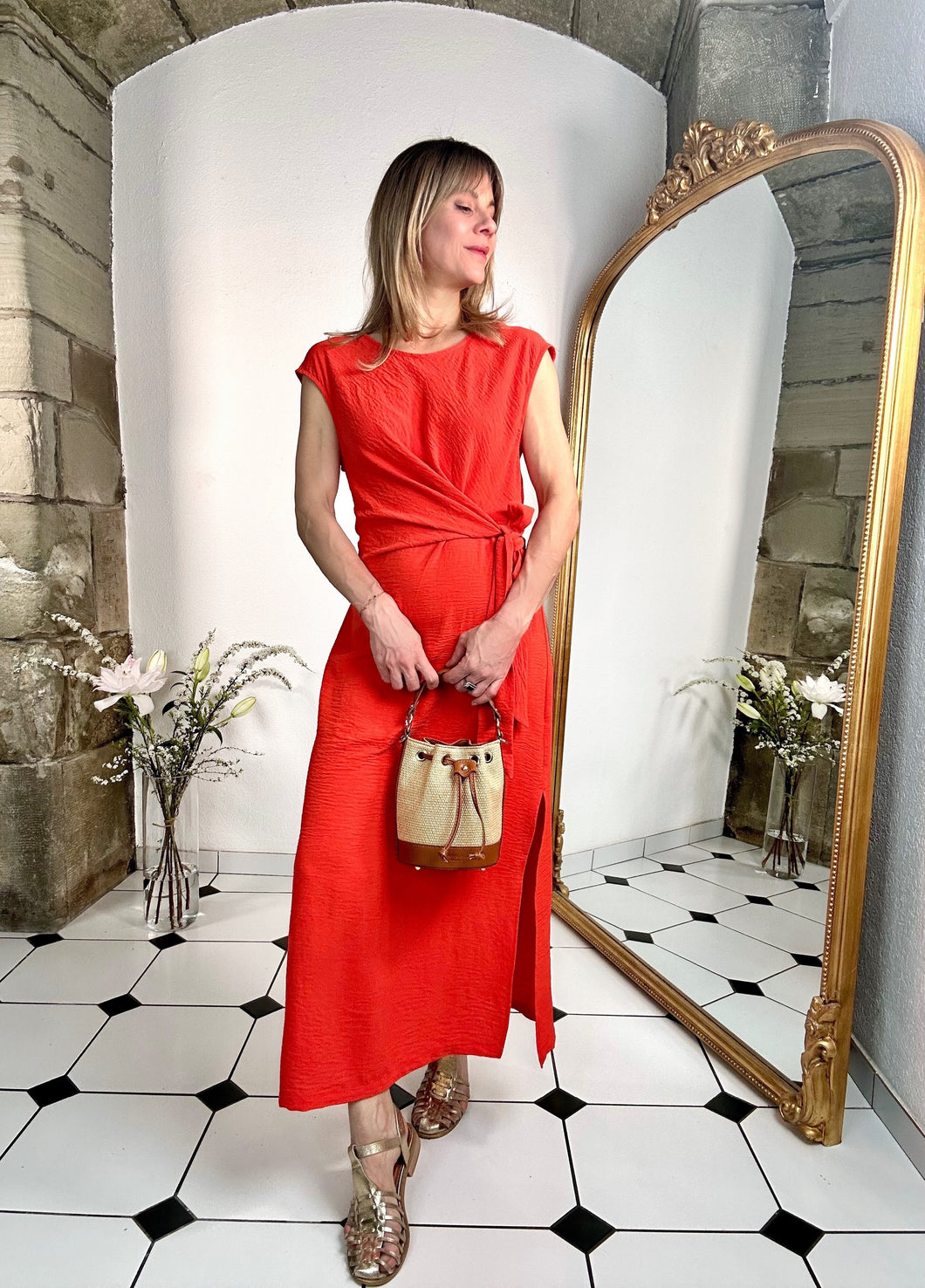 Robe Karma corail