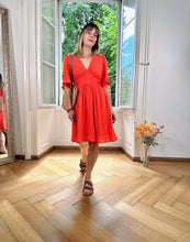 Charger l&#39;image dans la galerie, Robe Dahlia corail
