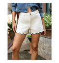 Short Fleur blanc/marine