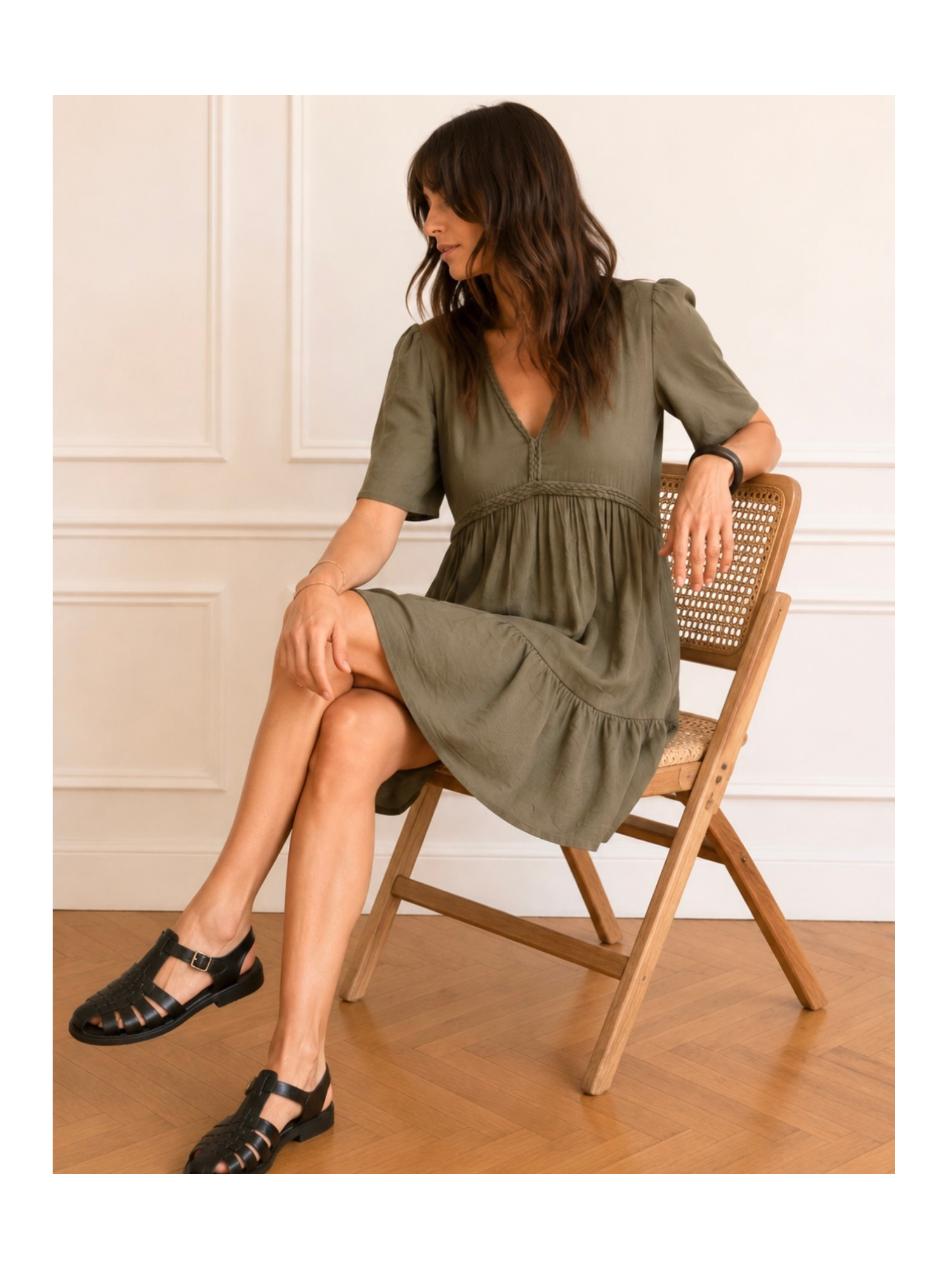 Robe Camelia kaki