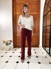 Charger l&#39;image dans la galerie, Pantalon Marin velours bordeaux

