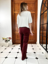 Charger l&#39;image dans la galerie, Pantalon Marin velours bordeaux
