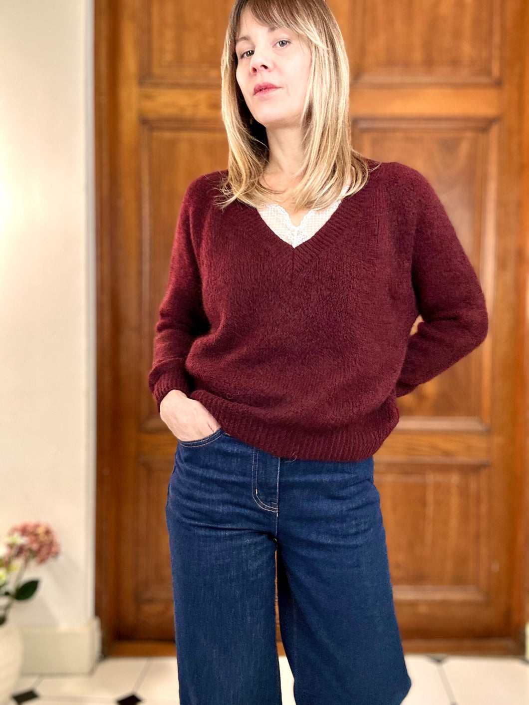 Pull Gustav bordeaux