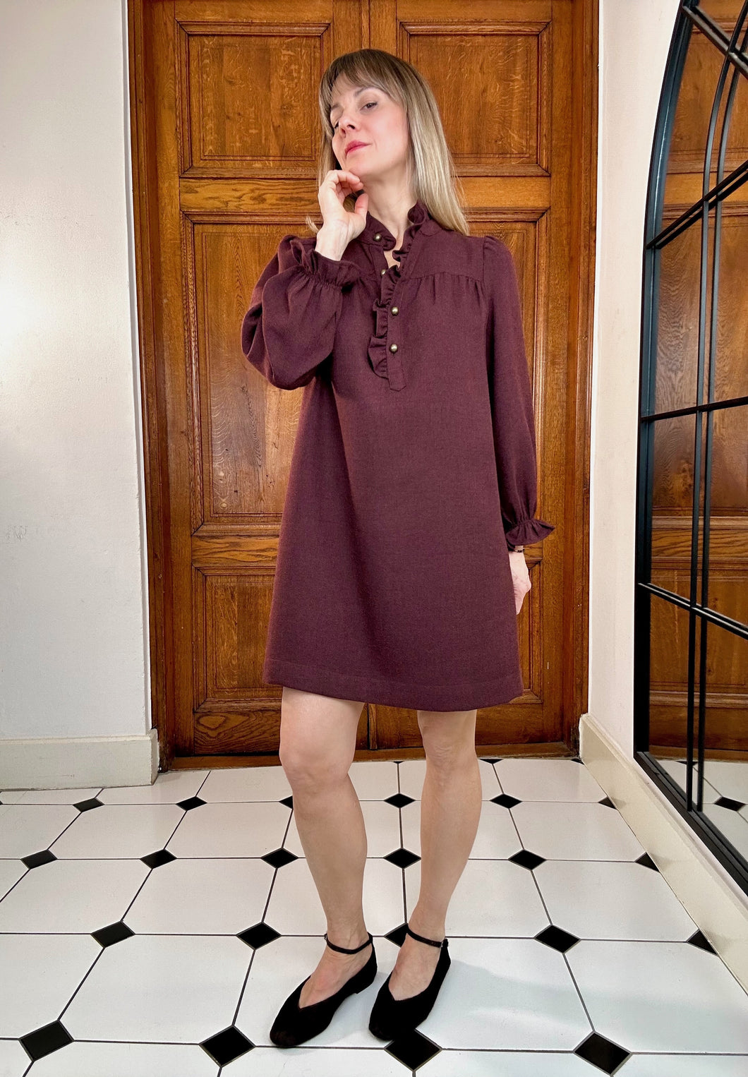 Robe Agathe bordeaux